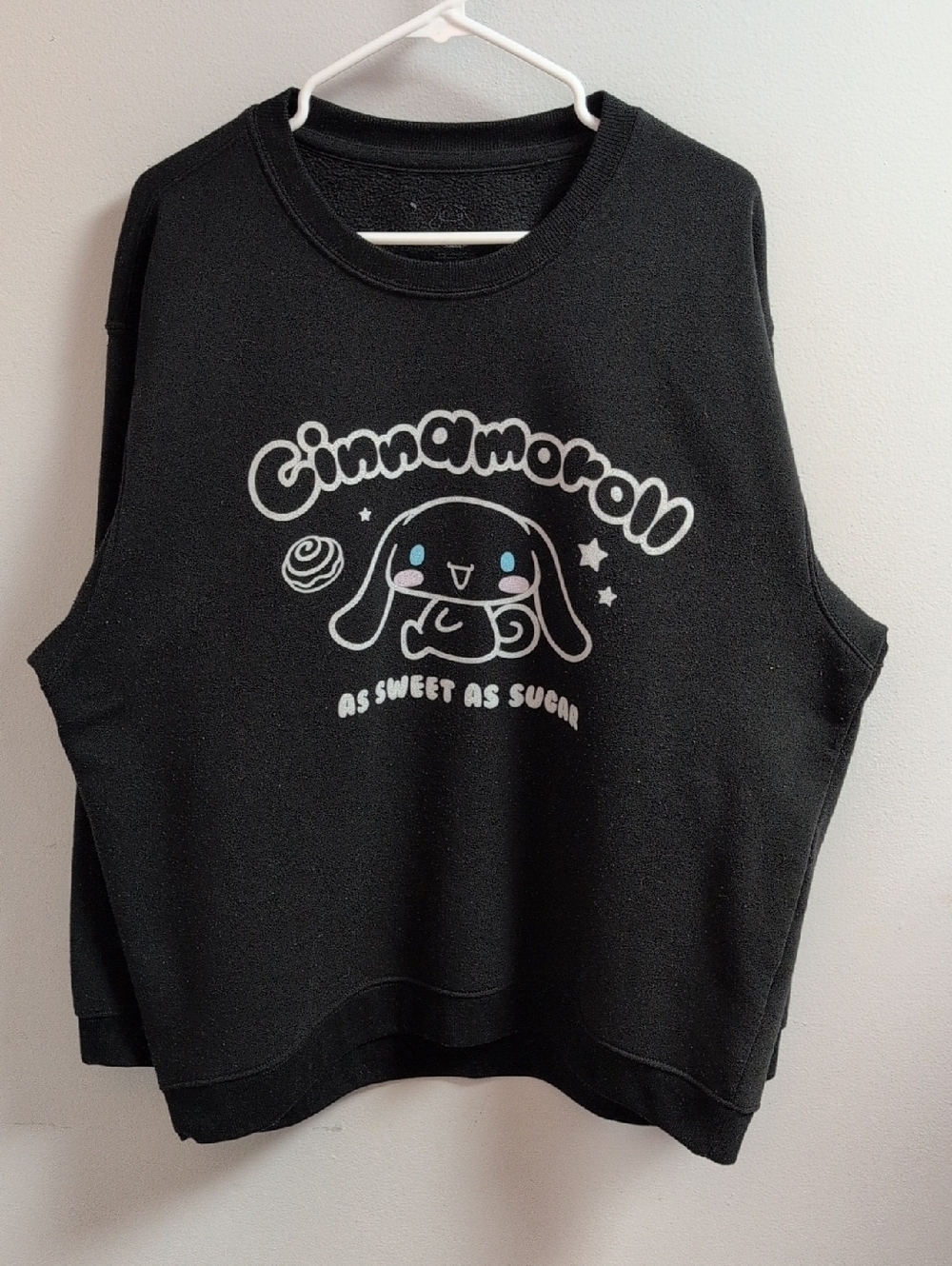 Sanrio Cinnamoroll "As Sweet As Sugar" Printed Crewneck Sweatshirt, XL Women's